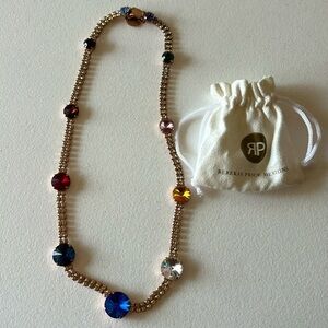 Rebekah Price Rose Gold Multi Color Stone Necklace